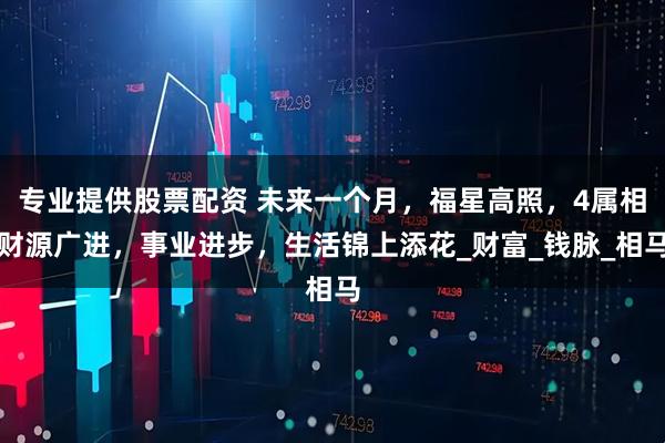 专业提供股票配资 未来一个月，福星高照，4属相财源广进，事业进步，生活锦上添花_财富_钱脉_相马
